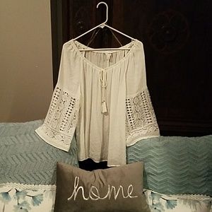 White peasant blouse